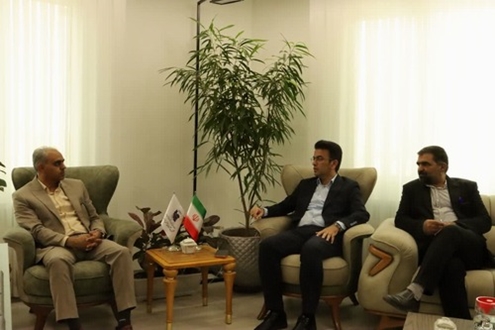 دیدار سرمایه گذار خط انتقال پساب تصفیه خانه فاضلاب شهر بیرجند به شهرک صنعتی شهید رحمانی شهرستان خوسف با مهدی جهانی کیا